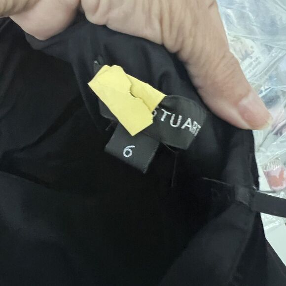 Jill Jill Stuart One Shoulder With Velvet Side Tie Black Formal Gown Size 6 - Picture 7 of 16